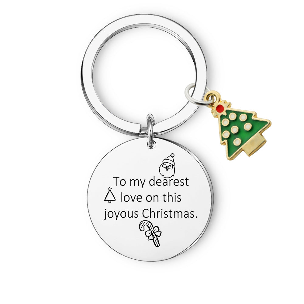 Wholesale Stainless Steel Christmas Tree Stainless Steel Keychain